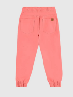 Calça Infantil Menina Jogger Cós Elástico Em Sarja Com Elastano Malwee Kids - Rosa na internet