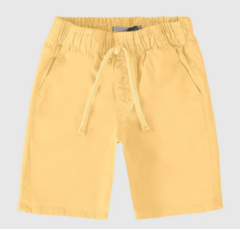 Bermuda Infantil Menino Cadarço Frontal Em Sarja Com Elastano Malwee Kids Amarela - comprar online