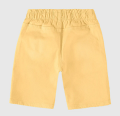 Bermuda Infantil Menino Cadarço Frontal Em Sarja Com Elastano Malwee Kids Amarela na internet