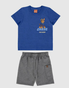 Conjunto Infantil Menino Patrulha Canina Malwee Kids Azul