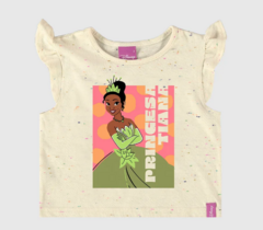 Blusa Infantil Menina Princesas Disney Em Malha Botonê Malwee Kids Off White