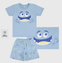 Pijama Infantil Menino Brilha No Escuro + Fronha Em Algodão Malwee Kids na internet