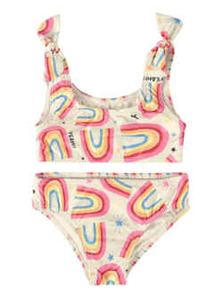 BIQUÍNI INFANTIL MENINA ALÇA COM LAÇO EM MALHA UV50+ MALWEE KIDS OFF WHITE - comprar online