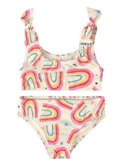 BIQUÍNI INFANTIL MENINA ALÇA COM LAÇO EM MALHA UV50+ MALWEE KIDS OFF WHITE - comprar online