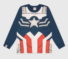 Camiseta Infantil Menino Manga Longa Avengers Em Algodão Malwee Kids - comprar online