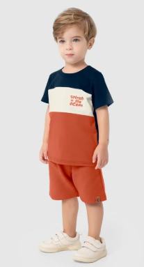 Conjunto Menino Splash In The Ocean Em Algodão - Carinhoso - comprar online