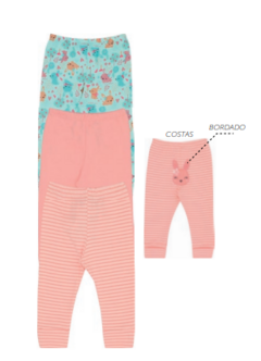 Kit Calças Mijão Bebê Menina Kiko Baby - comprar online