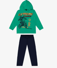 Conjunto Infantil Blusão Com Calça Rovitex Kids Verde