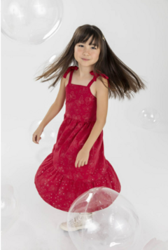 VESTIDO REGATA TEXTURIZADO COLORITTÁ VERMELHO