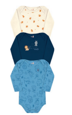 Kit Body Bebê Manga Longa - Kiko Baby - comprar online