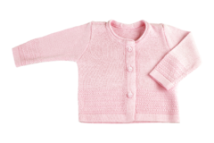 Casaco para Bebê - Tricot Liso - Rosa - comprar online