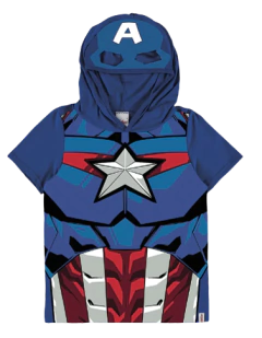 CAMISETA INFANTIL MENINO COM CAPUZ AVENGERS® MALWEE KIDS AZUL - comprar online