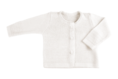 Casaco para Bebê - Tricot Liso - Branco - comprar online