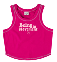 REGATA CROPPED MENINA BEING IN MOVEMENT EM ALGODÃO MALWEE KIDS ROSA
