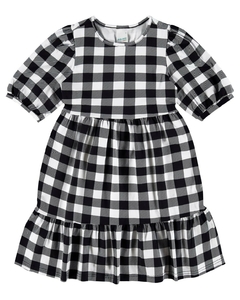 Vestido Xadrez Malwee - Preto