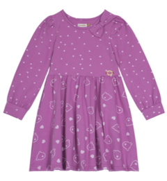 VESTIDO MENINA ESTAMPA URSO EM MALHA ALGODÃO - CARINHOSO ROXO