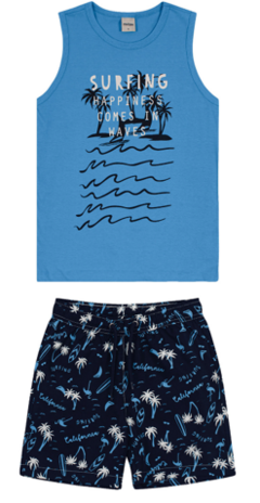 CONJUNTO INFANTIL MASCULINO SURFING ROVITEX KIDS AZUL - comprar online
