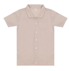 Camisa Infantil Masculina Em Viscose Trick Nick Bege
