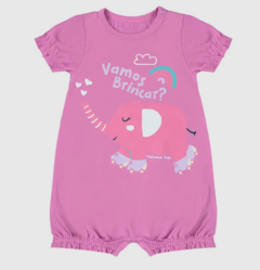 Macacão Bebê Vamos Brincar? Em Algodão Malwee Kids Roxo