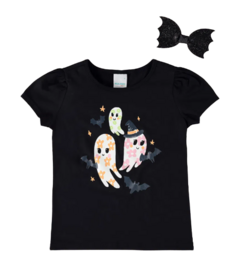BLUSA INFANTIL MENINA FANTASMAS EM ALGODÃO MALWEE KIDS ROSA
