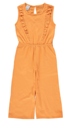 Macacão Infantil com Babados Menina Laranja Malwee Kids - comprar online