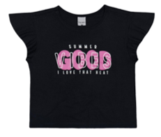 MALWEE BLUSA SUMMER GOOD VIBES MALHA VISCOSE