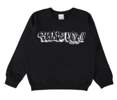 BLUSÃO INFANTIL MENINO EM MOLETOM FLANELADO MALWEE KIDS - PRETO