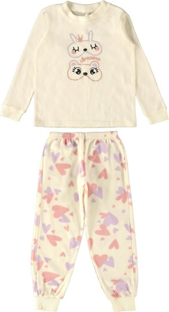 PIJAMA INFANTIL MENINA DREAMS EM MALHA SOFT MALWEE KIDS OFF WHITE