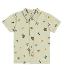 CAMISA INFANTIL MASCULINA SAFARI TRICK NICK BEGE
