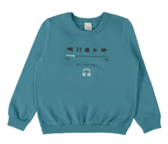 BLUSÃO INFANTIL MENINO EM MOLETOM FLANELADO MALWEE KIDS - AZUL