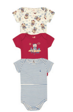 Kit Body Bebê Manga Curta - Kiko Baby - comprar online
