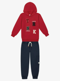 Conjunto Infantil Blusão Com Capuz Calça Trick Nick Vermelho