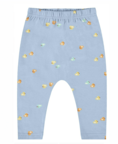 Calça Bebê Patinhos Unissex Em Algodão Malwee Kids Azul - comprar online