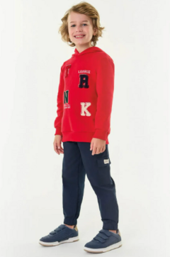 Conjunto Infantil Blusão Com Capuz Calça Trick Nick Vermelho - comprar online