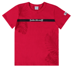 CAMISETA JUVENIL MASCULINA FOLHAGENS ROVITEX KIDS