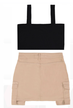 Conjunto Menina Regata Cropped E Saia Malwee Kids na internet