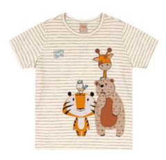 Camiseta Infantil Masculina Bichinhos Trick Nick Bege - comprar online