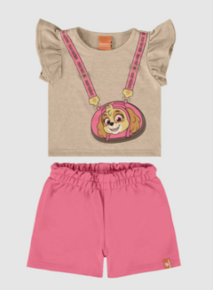 Conjunto Infantil Menina Blusa Patrulha Canina Em Malha Rajada Malwee Kids - comprar online