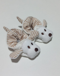 Pantufas ZIP - Listrada Bege - comprar online