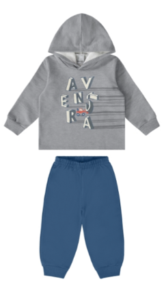 CONJUNTO INFANTIL MENINO BLUSÃO DIVERTIDO! EM MOLETOM FLANELADO MALWEE KIDS