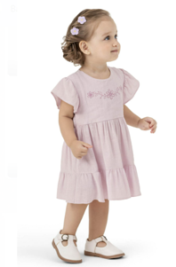 VESTIDO MANGA CURTA EVASÊ EM VICOLINHO COLORITTÁ LILÁS - comprar online