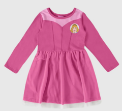 VESTIDO INFANTIL PRINCESA DISNEY® EM ALGODÃO MALWEE KIDS ROSA