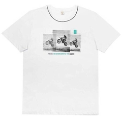 CAMISETA JUVENIL MASCULINA RACE ROVITEX BRANCO