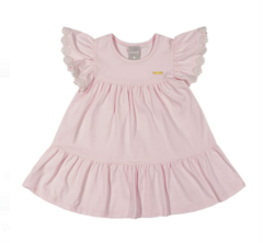 VESTIDO MANGA CURTA EVASÊ EM VICOLINHO COLORITTÁ LILÁS