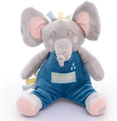 Bicho de Pelúcia Infantil Safari Elefante Zip Toys