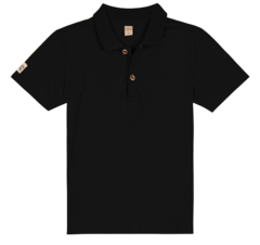 CAMISA POLO JUVENIL MEIA MALHA TRICK NICK - PRETA