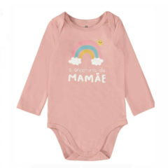 Body Bebê Arco Iris Da Mamãe Em Algodão Malwee Kids Rosa - comprar online