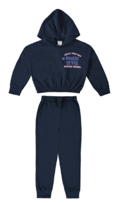 CONJUNTO JUVENIL MENINA MUSIC STYLE EM MOLETOM FLANELADO MALWEE KIDS