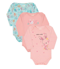 Kit Body Bebê Manga Longa - Kiko Baby - comprar online