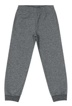Calça de Moletom com Punho Rovitex Juvenil - Cinza Escuro